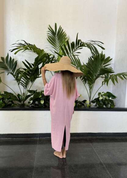 Linen V neck Summer Dress