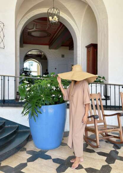 Linen V neck Summer Dress