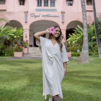 Linen V neck Summer Dress